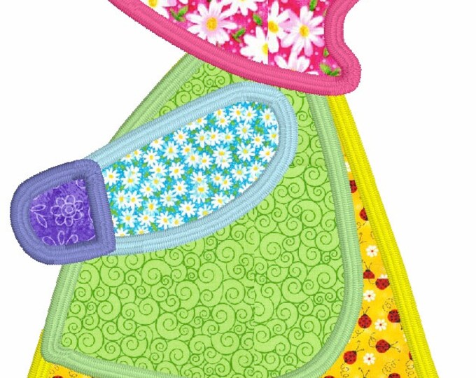 Embroidery Design of Sun Sue Bonnet Applique