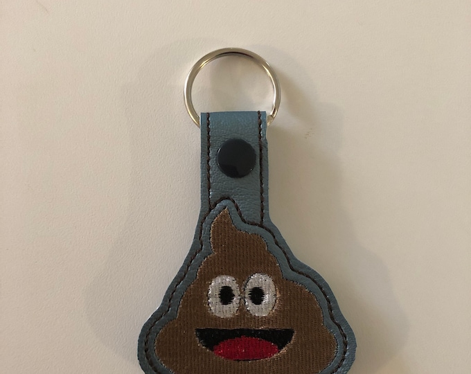 Emojipoo Snap Tab Embroidery Files,Emoji Snap Tabs,Emoji Key Fobs,Emoji Embroidery Designs,Key Fob Designs,In the hoop Embroidery Designs