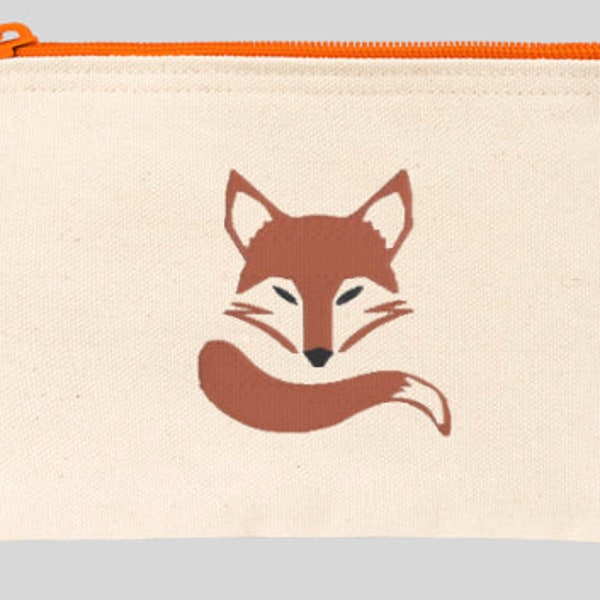 Embroidery Design of Fox Head and Tail Filled and Appliqué Designs, Two Embroidery Designs for the price of one