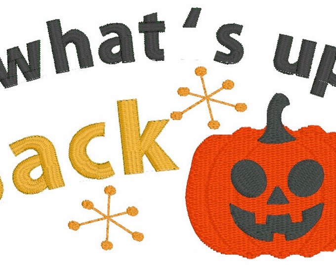 Halloween Embroidery/ Design of what's up Jack