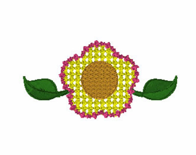 Embroidery Design of Motif Flower