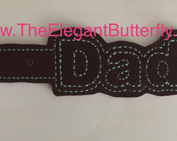 Dad Outline Snap Tab Embroidery File