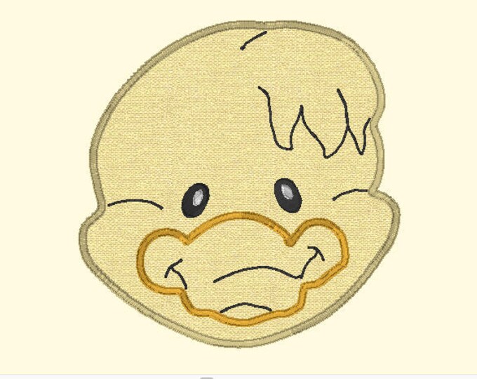 Embroidery Design of Appliqué Duck Face