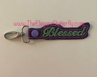 Blessed Snap Tab Embroidery File