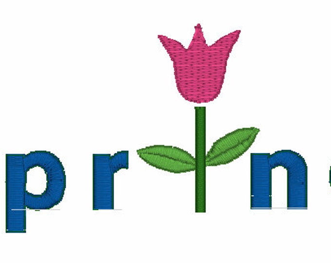 Embroidery Design of Spring with Flower