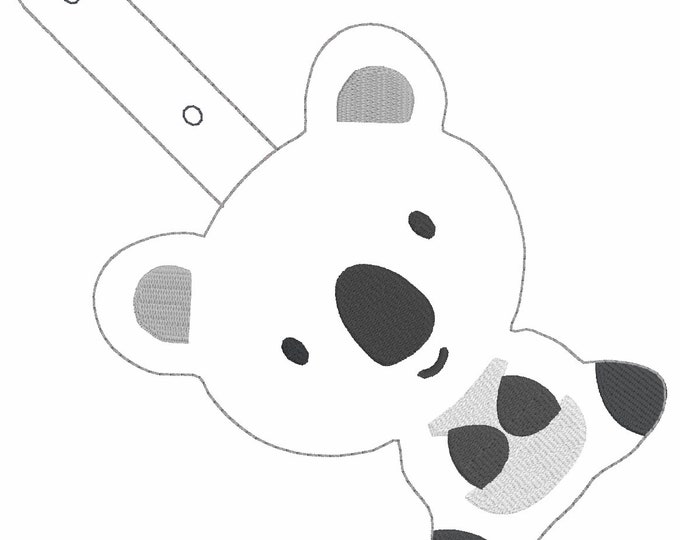 Koala Snap Tab Embroidery Files