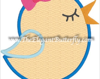Embroidery Design of Singing Bird Appliqué