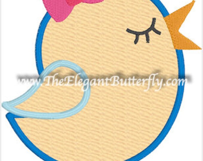 Embroidery Design of Singing Bird Appliqué