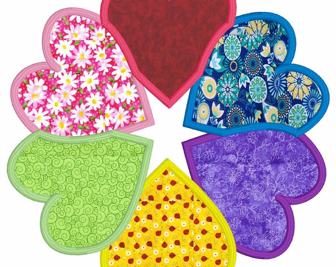 Embroidery Design of Carousel Hearts Applique