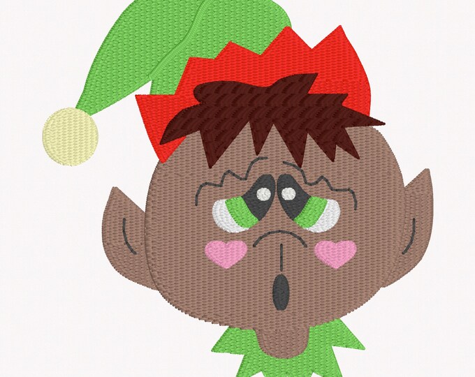 Christmas Elf Embroidery Design/Wow Christmas Elf/Christmas Embroidery Design