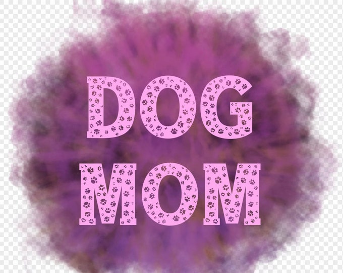 Dog Mom Sublimation Designs, Dog Mom Purple Glitter PNG Design Sublimation, Clipart, Instant Digital Download
