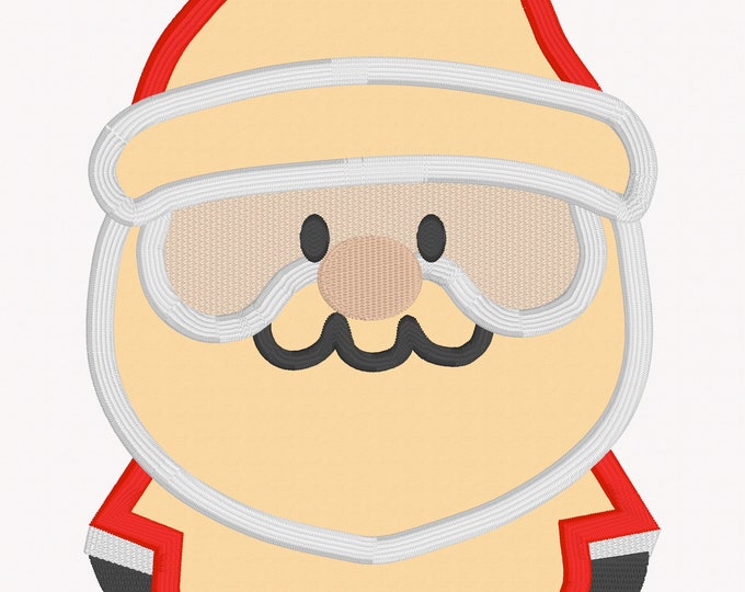 Christmas Santa Applique Embroidery Design