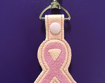 Awareness Ribbon Snap Tab Embroidery Design (Digital Download)