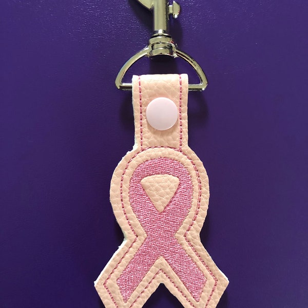 Awareness Ribbon Snap tab Embroidery Design/In The Hoop Snap Tab