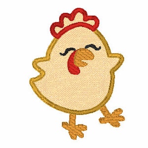 Embroidery Design of Baby Rooster Appliqué