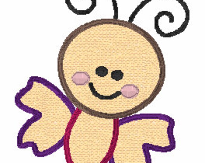 Embroidery Design of Happy Bug Applique