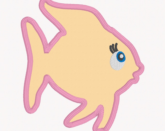 Cute Fish Applique Embroidery Design