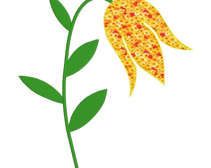 Estitch Tulip Embroidery Design 3 Different Sizes