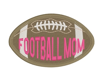 Applique Football Machine Embroidery Design Patch