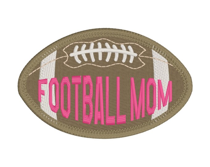 Applique Football Machine Embroidery Design Patch