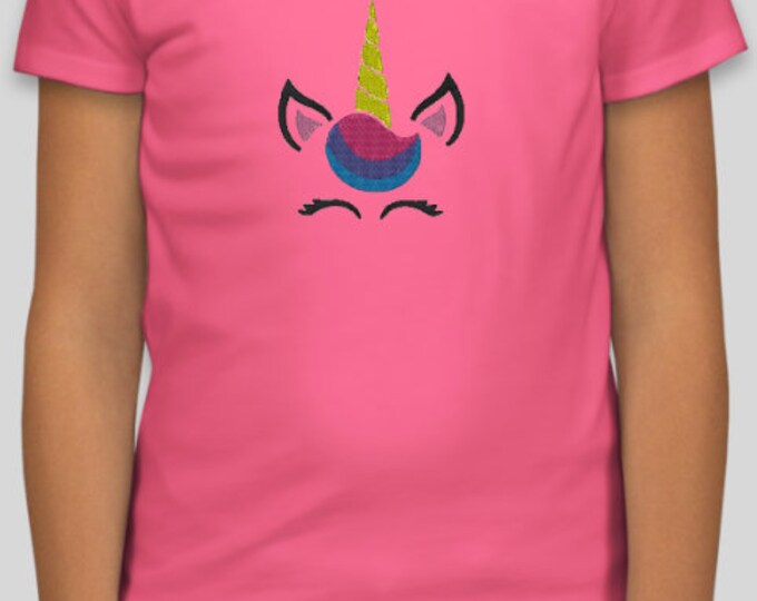 Embroidery Design of Unicorn Textured Hair