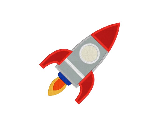 Rocket Applique Embroidery Design