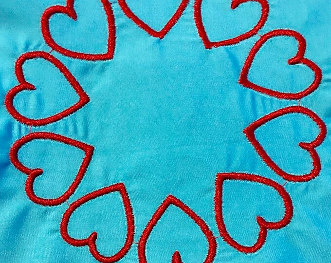 Embroidery Design of Monogram Heart Frame