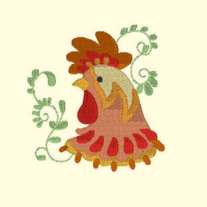 Embroidery Design of Rooster 1 image 2