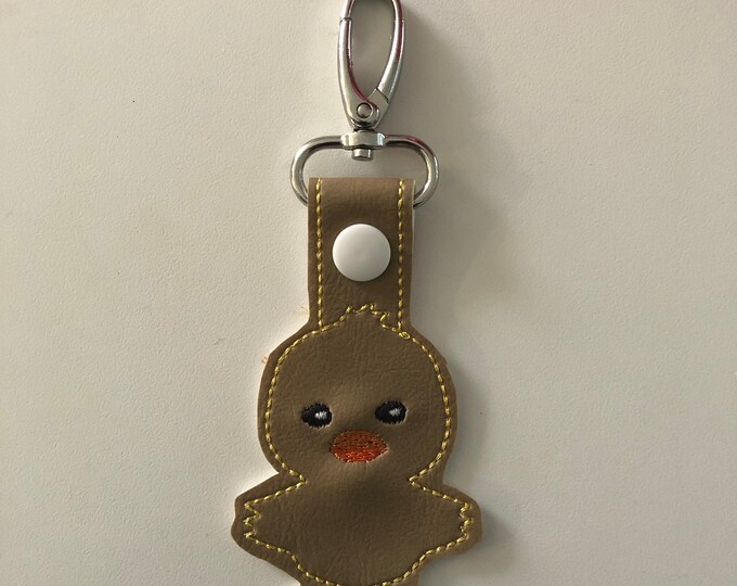 Cute Duck Snap Tab Embroidery Files