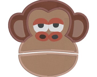 Embroidery Design of Monkey Face Applique