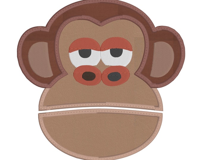 Embroidery Design of Monkey Face Applique