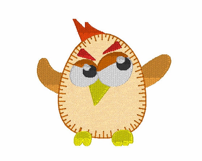Embroidery Design of Upset Applique Bird