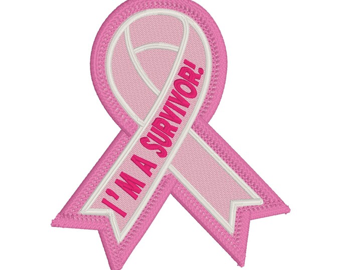 Appliqué I'm a Survivor Machine Embroidery Design Patch