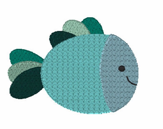 Embroidery Design of Fish Boy
