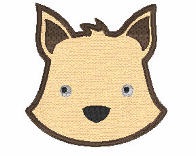Embroidery Design of Applique Awesome Fox Head