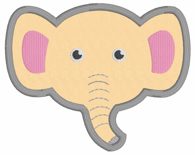 Embroidery Design of Animal Heads Applique 6 Different Designs