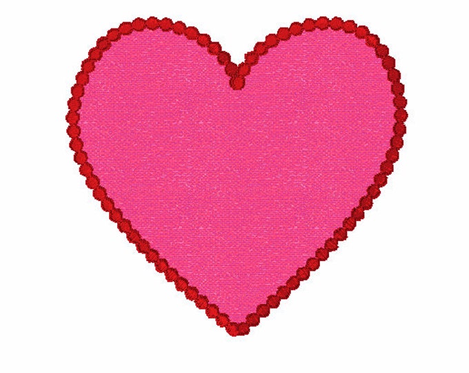 Embroidery Design of Knot Heart Appliqué