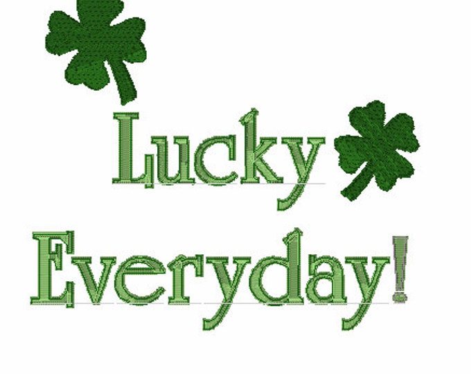 Embroidery Design of Lucky Everyday