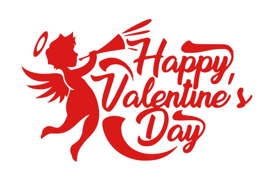 Cupid Happy Valentine's Day svgepsdxfpngjpgand pdf | Etsy