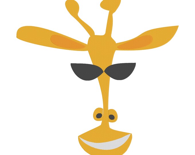 Embroidery Design of Cool Giraffe