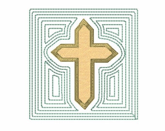 Cross Appliqué Quilt Block Design