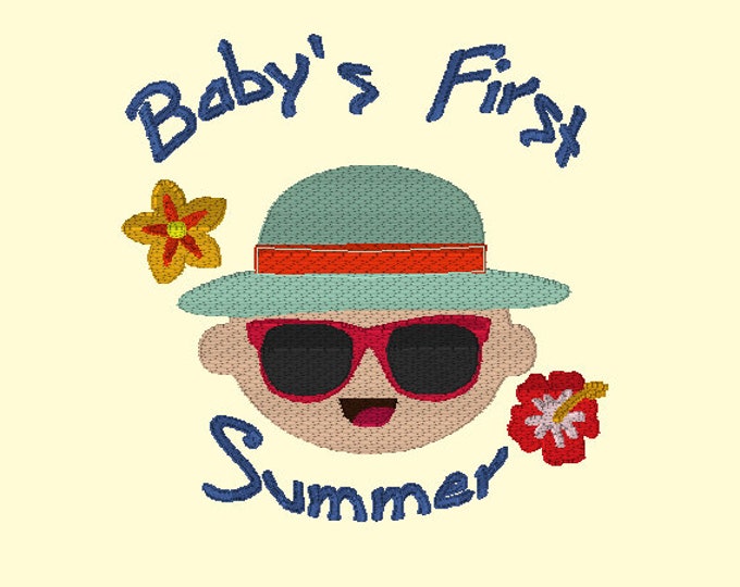 Embroidery Design of Baby's First Summer