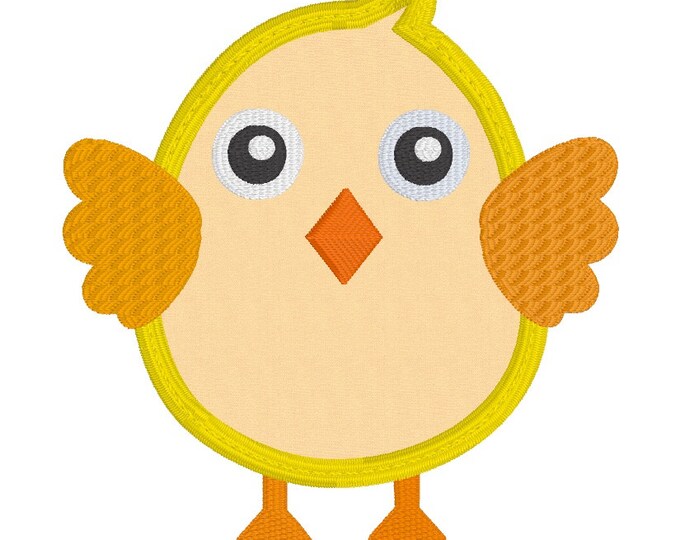 Embroidery Design of Baby Chick Appliqué/Comes in 3 different sizes