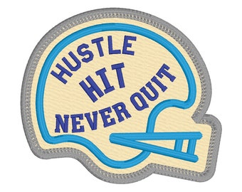 Applique Football Machine Embroidery Design Patch