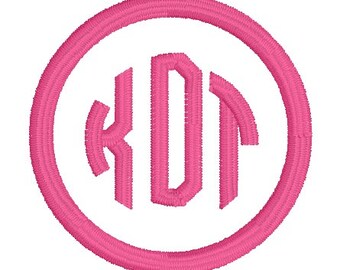 Circle Monogram Fonts with Frames/6 Different Sizes
