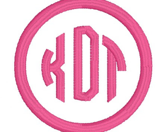 Circle Monogram Fonts with Frames/6 Different Sizes