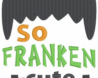 Halloween Embroidery Designs/Embroidery Design of So Franken Cute