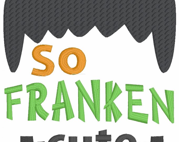 Halloween Embroidery Designs/Embroidery Design of So Franken Cute