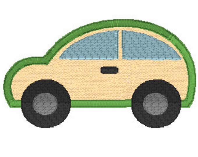 Embroidery Design of Tiny Car Appliqué