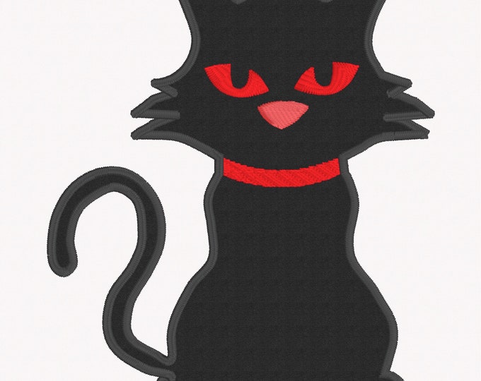 Embroidery Design of Halloween Cat